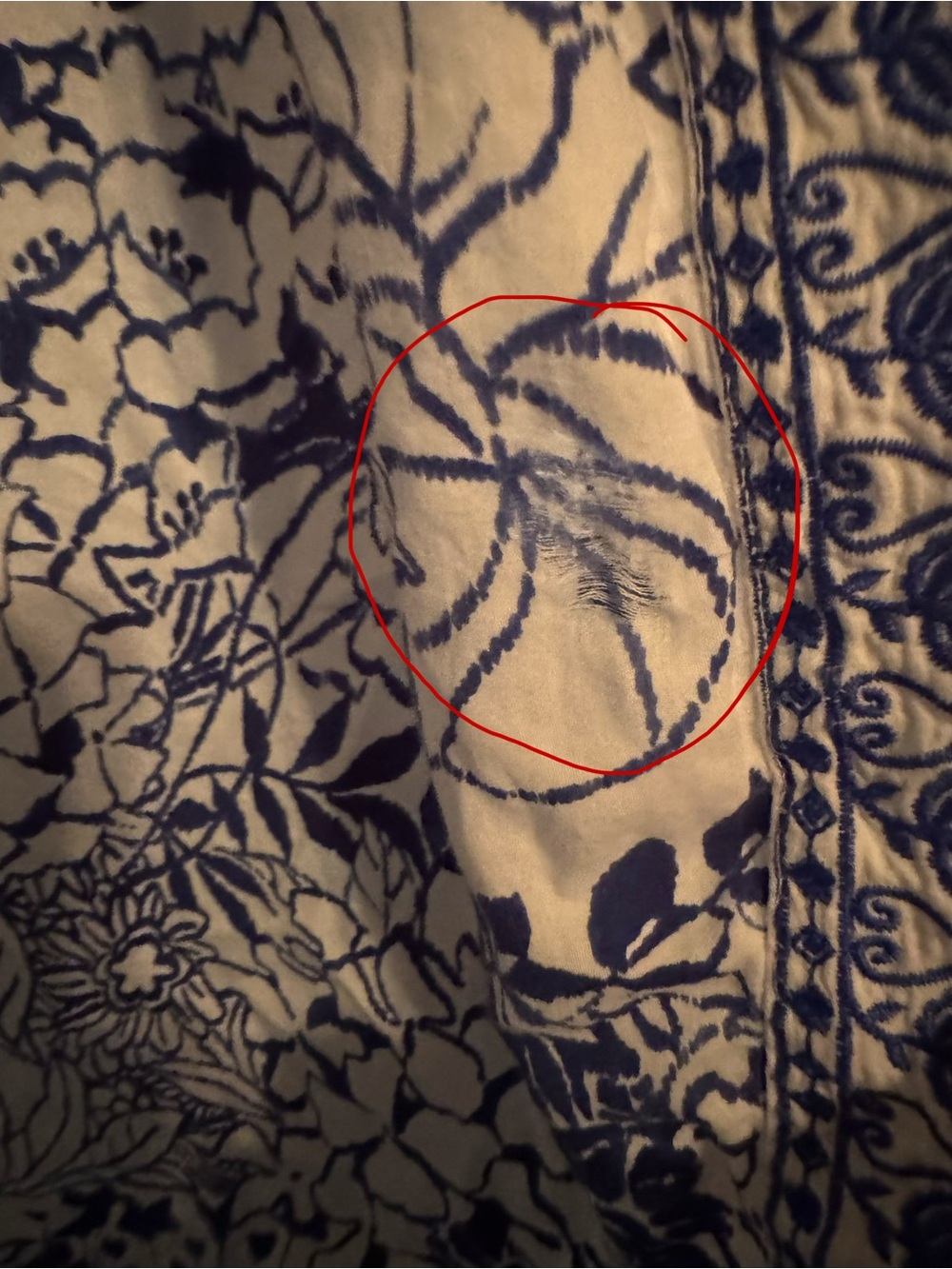 Blue and White Floral Robe - Elegant Women's Kimono - Picture 4 of 8